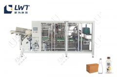 从动纸箱一片式裹包机合用于罐头、饮料、调味